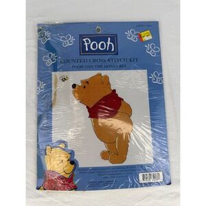 New Vintage Counted Cross Stitch Kit Pooh and the Honey Bee #34005